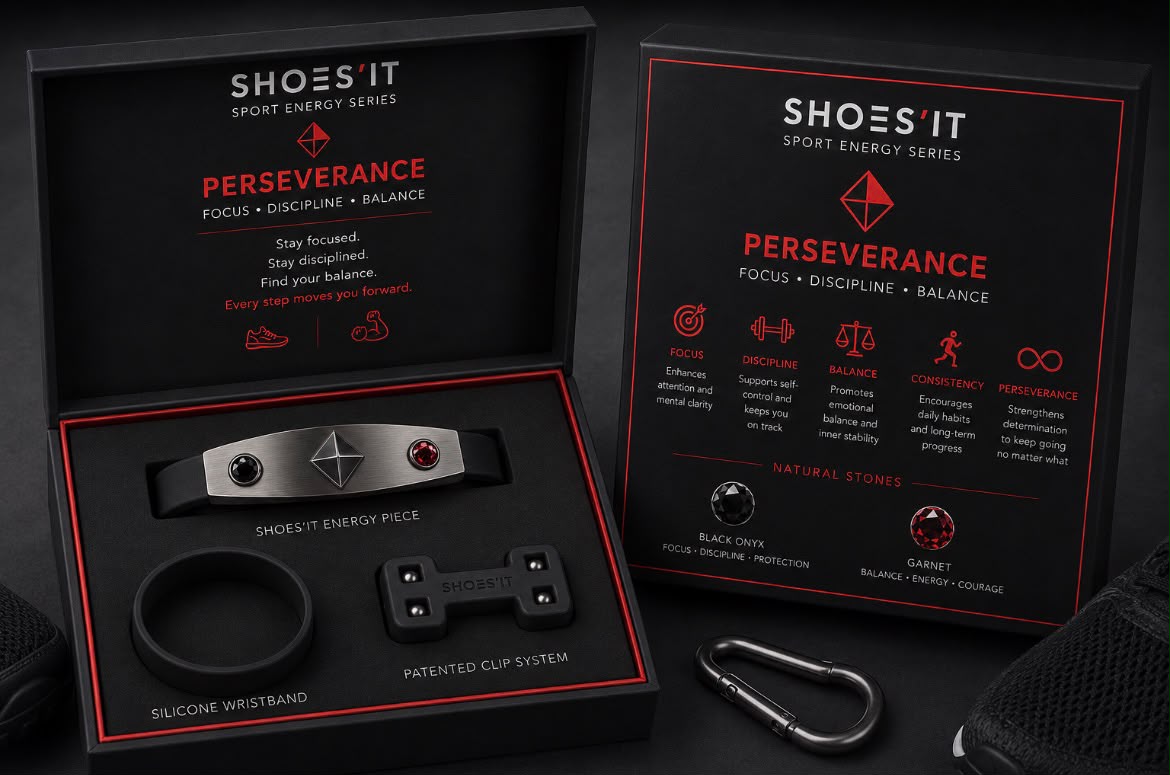 Shoesit Perseverance Energy Bracelet Kit – Black Onyx & Garnet Sport Energy Series