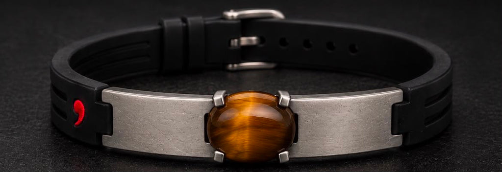 Shoesit Tiger Eye Energy Bracelet with black sport strap